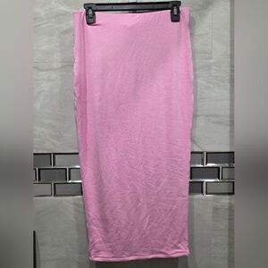 naked wardrobe Pink Maxi Skirt